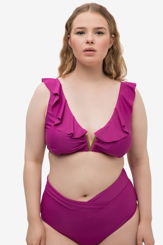 Studio Untold Triangle Bikini Top in Pink: front