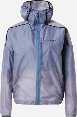 ADIDAS TERREX Outdoor Jacket 'Agravic Windweave' in Grey: front