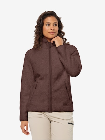 JACK WOLFSKIN Athletic Fleece Jacket in Purple: front