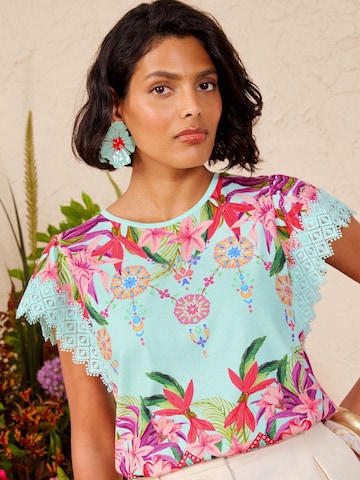 love & roses Shirt in Blue