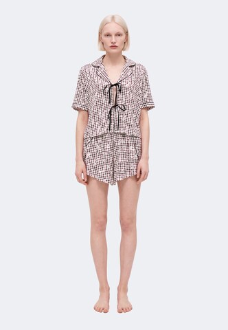 Karl Lagerfeld - Pijama de pantalón corto 'AUTOGRAPH' en rojo
