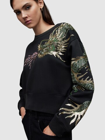 AllSaints - Sweatshirt 'DRAGON' em preto