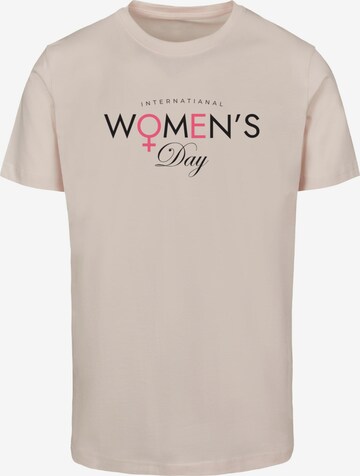 Merchcode T-Shirt 'WD - International Women's Day' in Pink: predná strana
