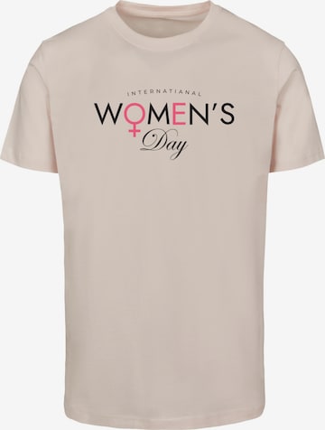Merchcode Shirt 'WD - International Women's Day' in Roze: voorkant