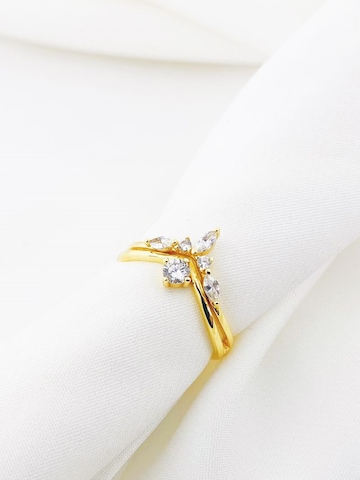 Hey Happiness Ring 'Crown' in Goud