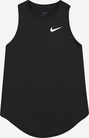 Sport top de la NIKE pe negru: față