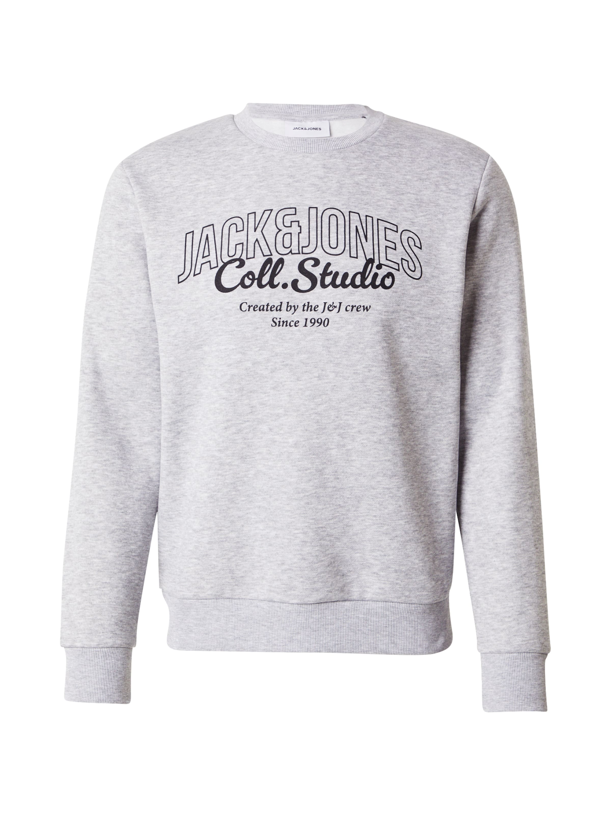 JACK & JONES Bluzka sportowa 'JJMAKOTO' w kolorze szary: przód