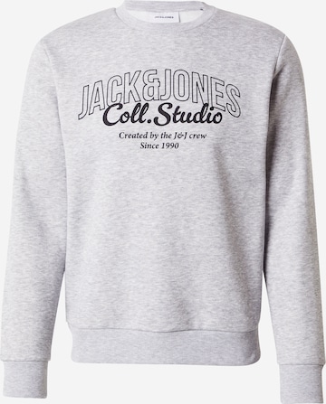 JACK & JONES Sweatshirt 'JJMAKOTO' in Grey: front