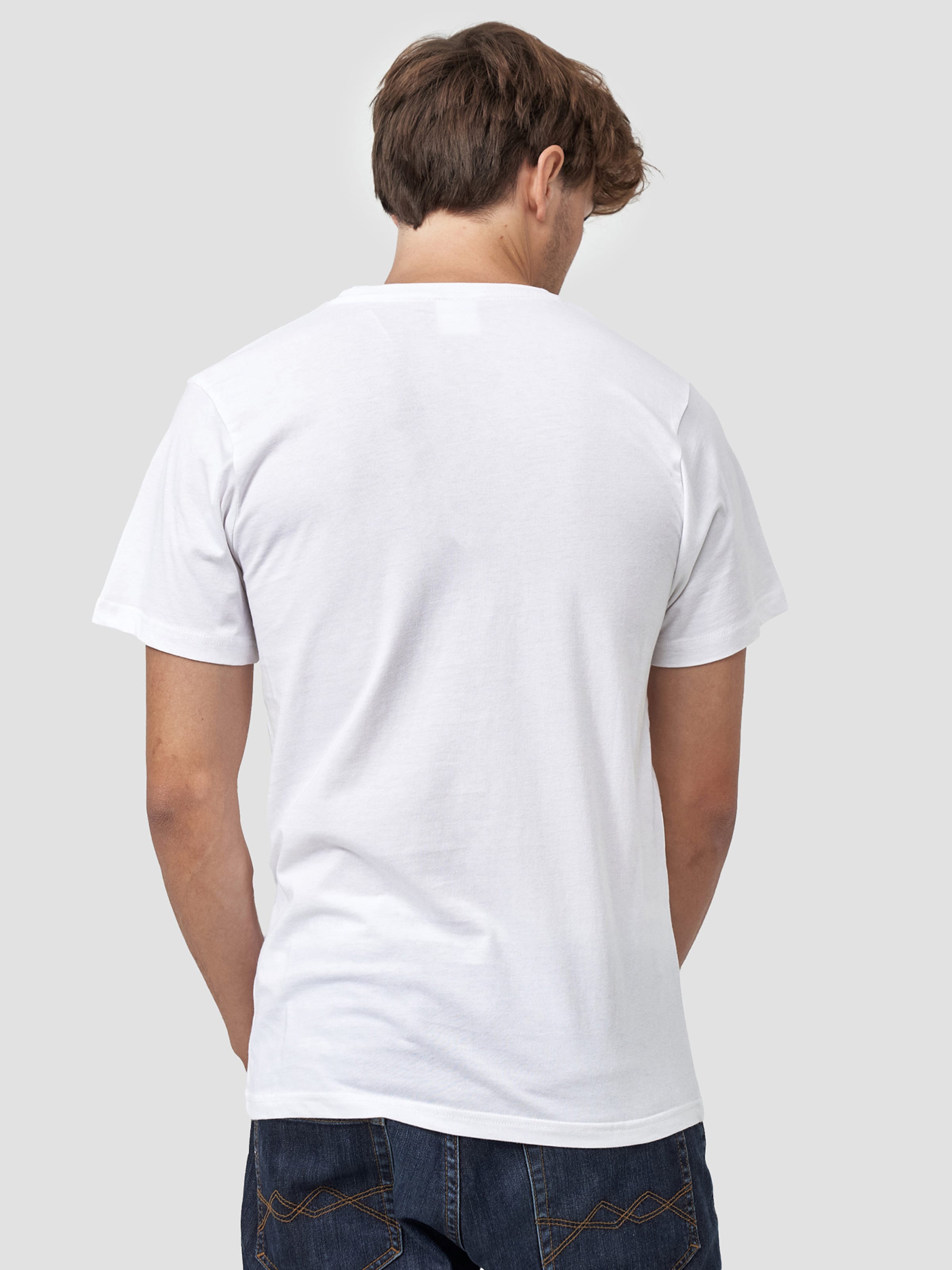 Männer Shirts Mikon T-Shirt 'Herz' in Weiß - UL76138