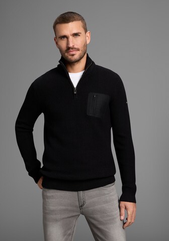 Bruno Banani LM Pullover in Schwarz: Vorderseite