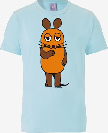 LOGOSHIRT T-Shirt 'Die Sendung mit der Maus' in Blau: predná strana