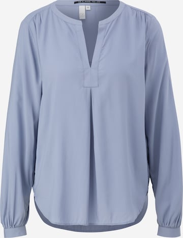 Camicia da donna di QS in blu: frontale