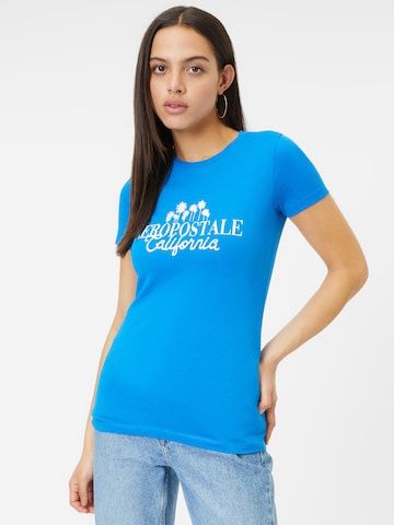 T-shirt AÉROPOSTALE en bleu : devant