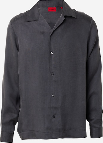 HUGO Comfort Fit Paita 'Espinone' värissä musta: etupuoli