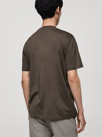 MANGO MAN T-shirt 'BELLOW' i brun