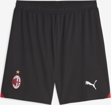 PUMA Regular Workout Pants 'AC Milan' in Black: front