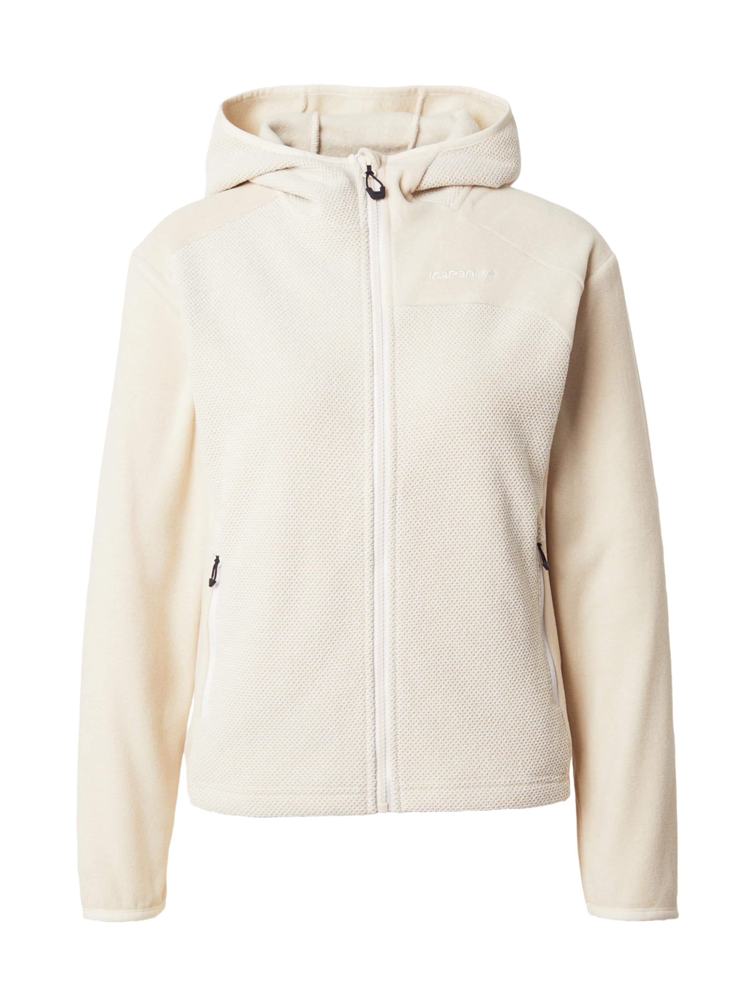 ICEPEAK Athletic fleece jacket 'BRADGATE' in Beige: front