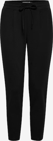 ICHI Slim fit Pleat-Front Pants 'IHKATE PA' in Black: front