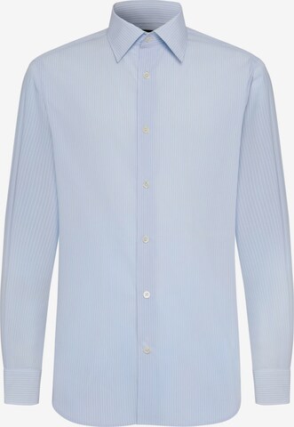 Boggi Milano Slim fit Overhemd in Blauw: voorkant