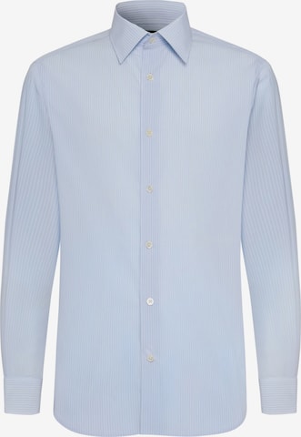 Coupe slim Chemise Boggi Milano en bleu : devant