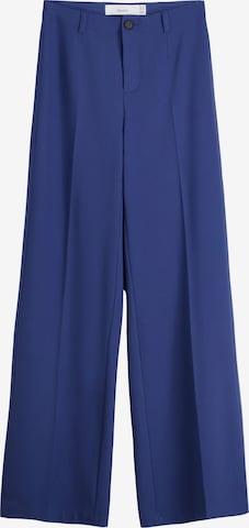 Bershka Trousers with creases in Blue: front