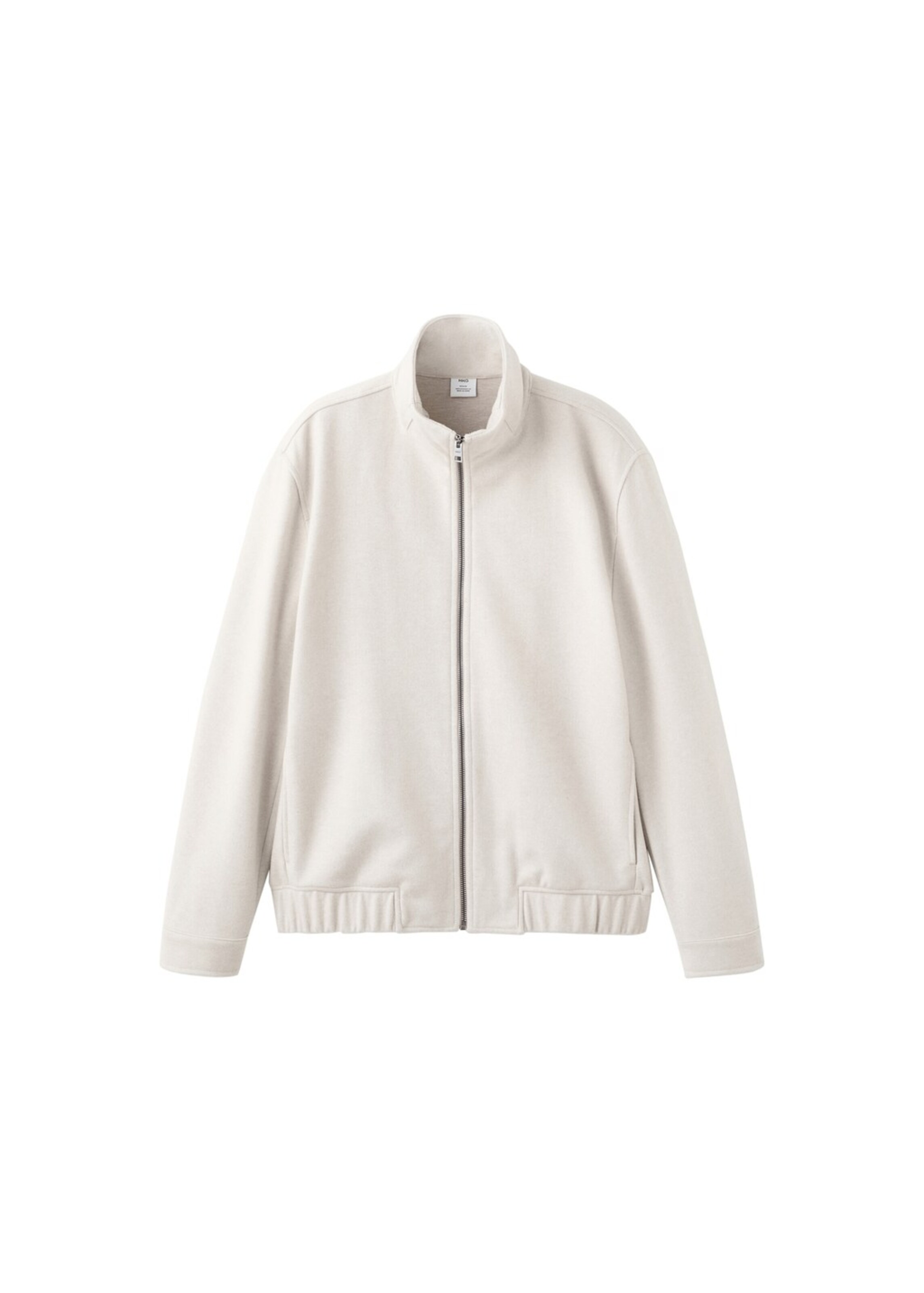 MANGO MAN Zip-Up Hoodie 'Alludiaz' in White: front