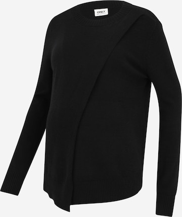 Only Maternity Trui 'OLMCapucine' in Zwart: voorkant