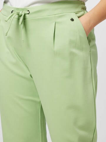 Fransa Curve Slim fit Pleat-Front Pants 'STRETCH' in Green