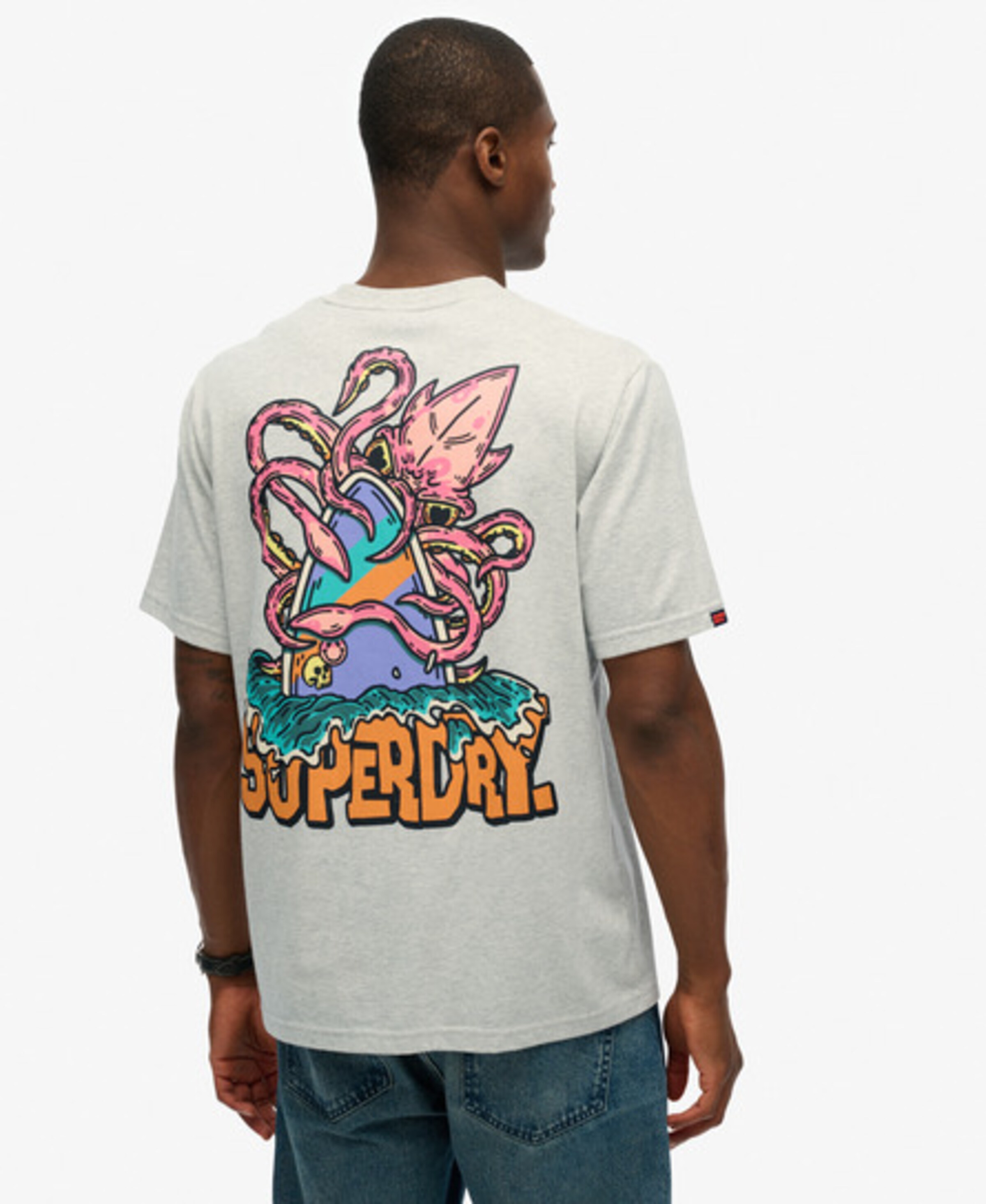 T-Shirt 'Outdoor Narrative' Superdry en gris