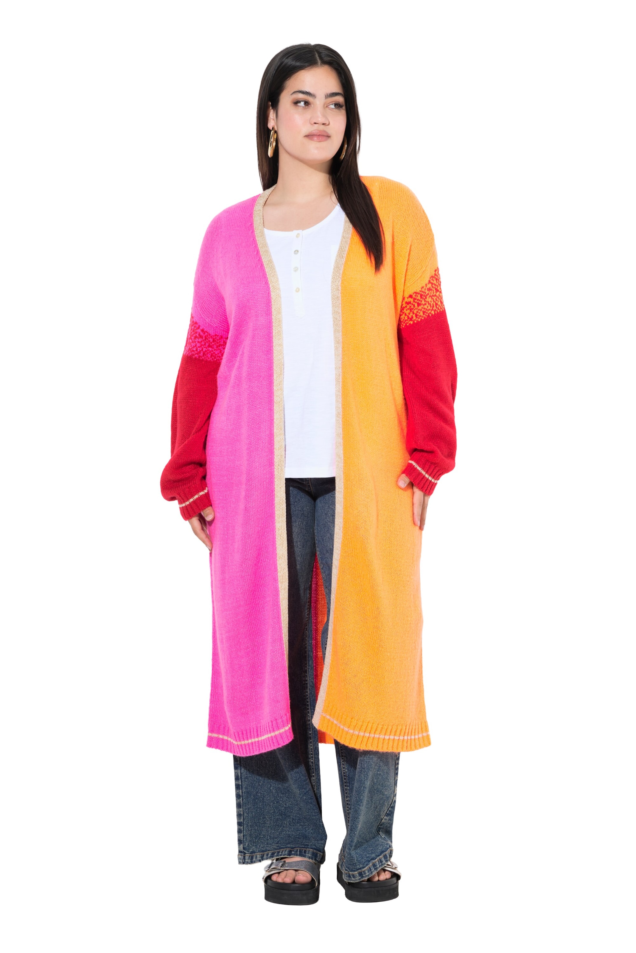 Angel of Style Gebreid vest in Oranje: voorkant