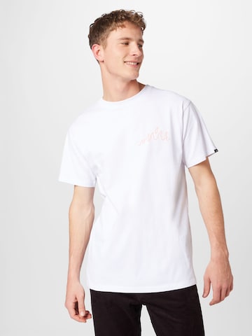 Grimey Shirt 'THE BURN AWAY' in White: front