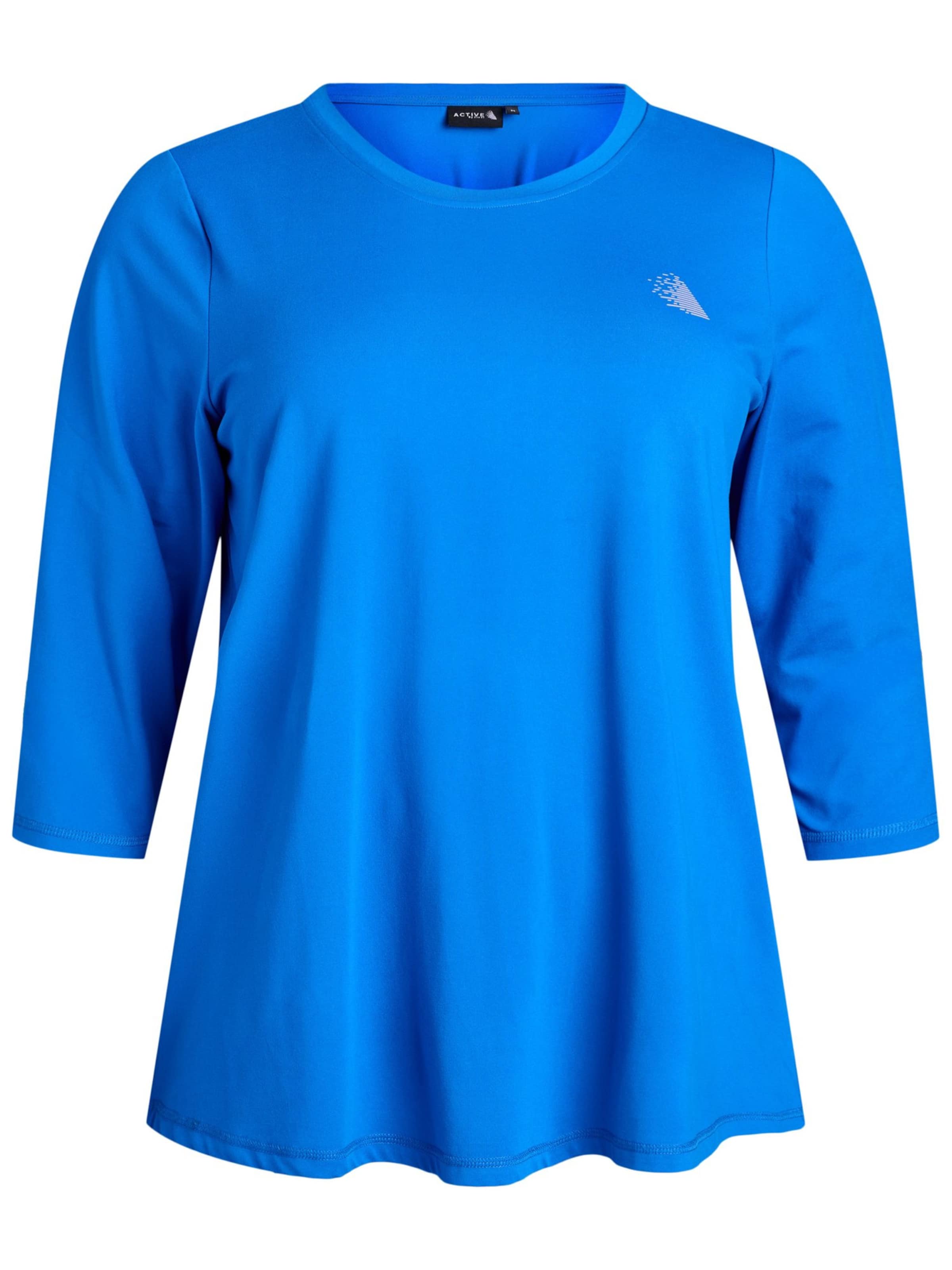 Active by Zizzi Shirt &#x27;Abasic One&#x27; in Blauw: voorkant