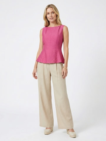 Guido Maria Kretschmer Women Wide leg Pleat-front trousers 'Emmy' in White