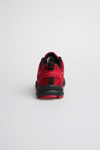 CAMP DAVID Leichter Sneaker im Knit-Design mit Logo Artwork in Rot