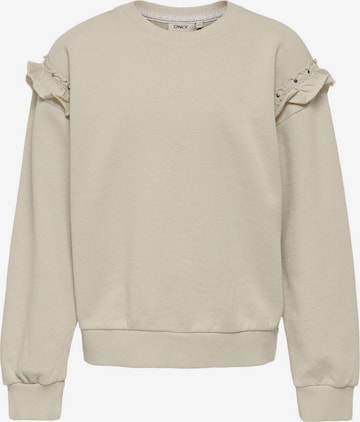 Sweat-shirt KIDS ONLY en beige : devant