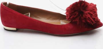 Aquazzura Flats & Loafers in 38 in Red: front