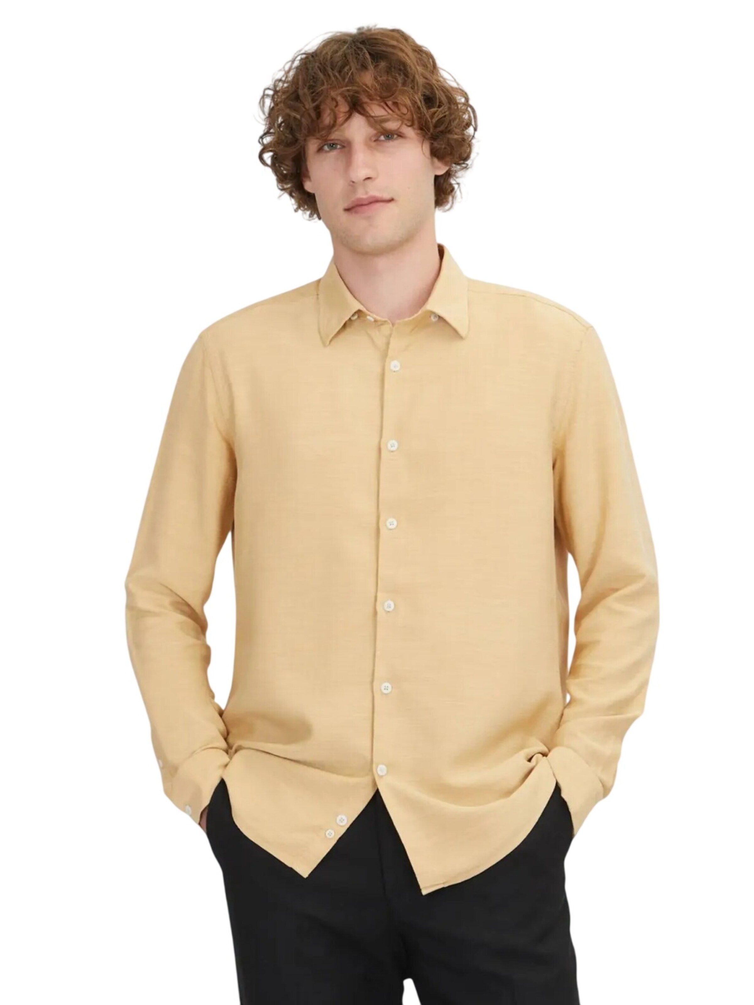 KİP Regular fit Button Up Shirt in Yellow: front