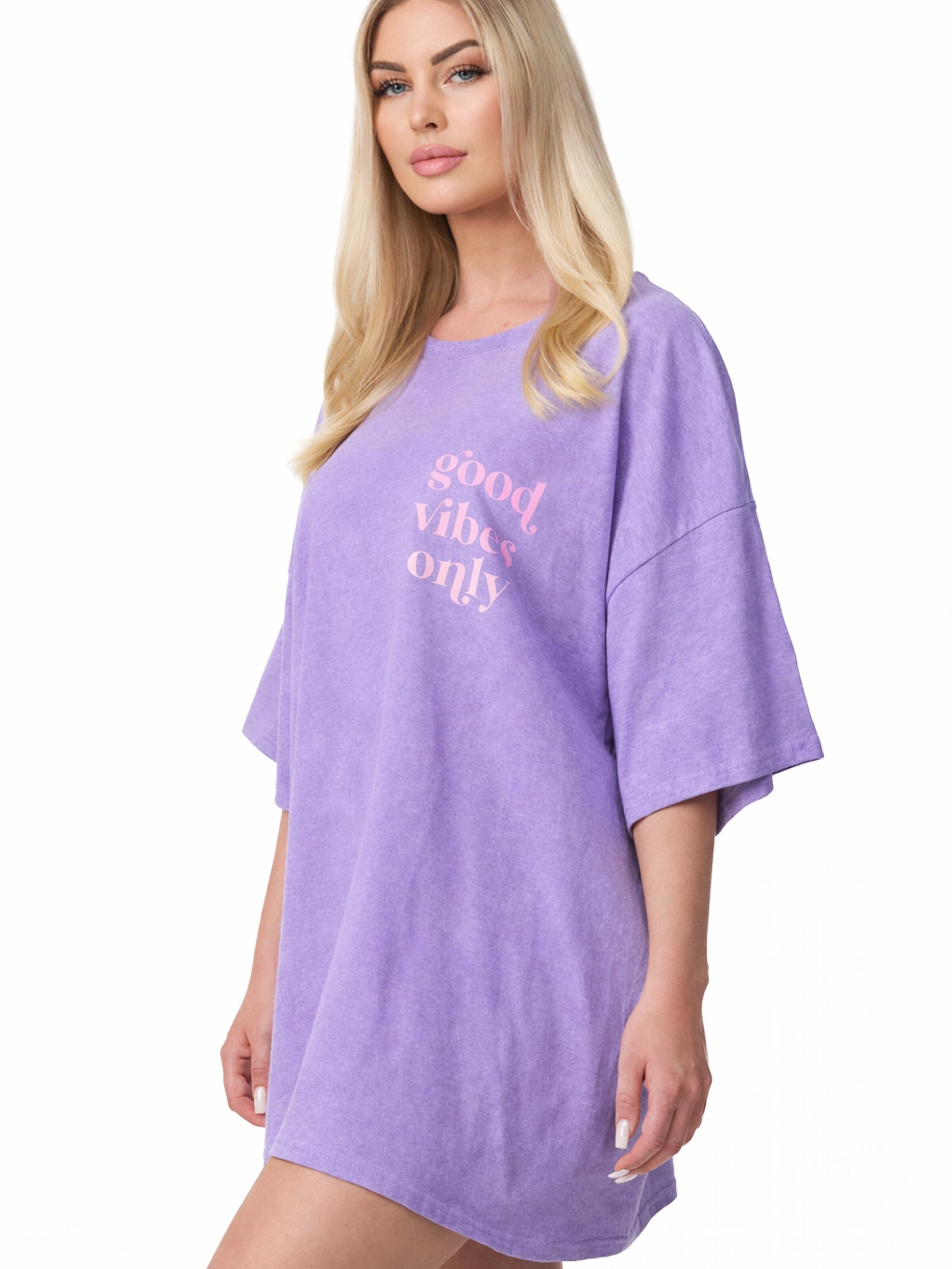 Worldclassca Oversizeshirt 'Oversize T-Shirt' in Lila