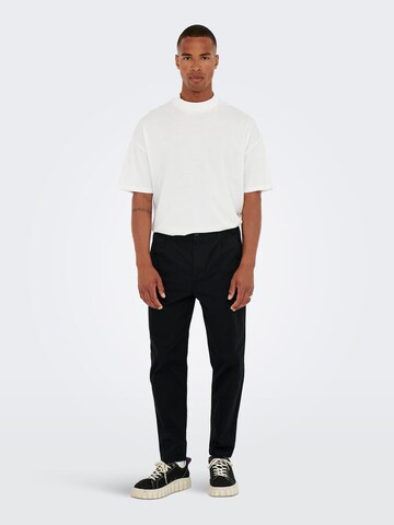regular Pantaloni con pieghe 'Cam' di Only & Sons in nero