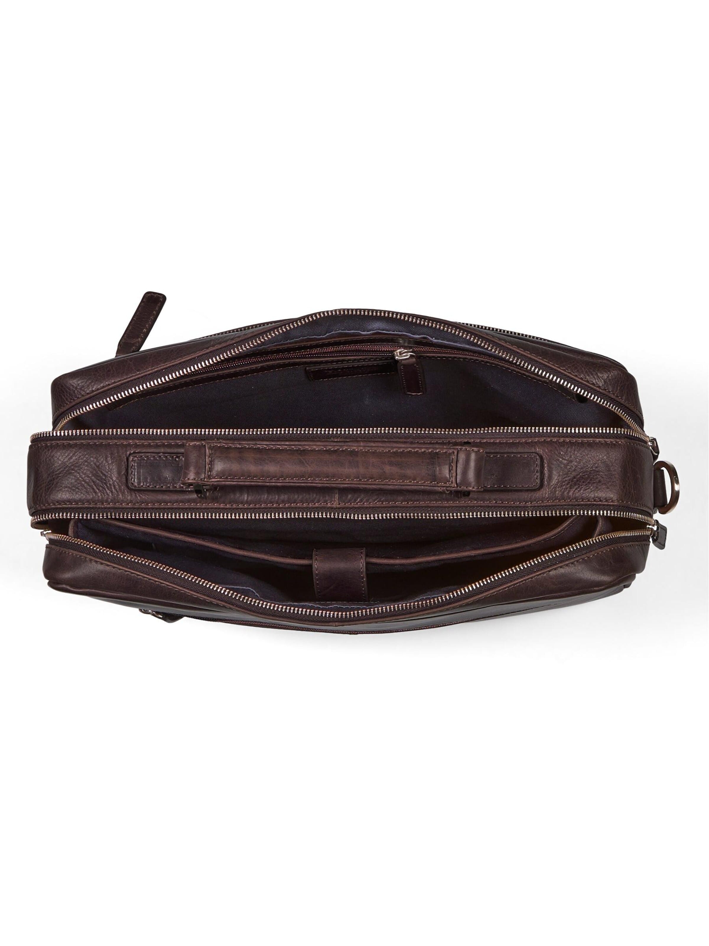 Howard London - Maletín 'Briefcase Bag Damien Dark Brown' en marrón