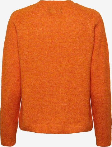 PIECES - Pullover 'Juliana' em laranja