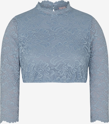 Blouse folklorique 'Amsterdam' SPIETH & WENSKY en bleu : devant