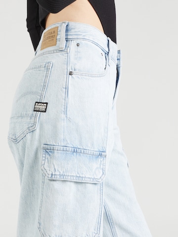 G-Star RAW Wide leg Cargojeans 'Judee' in Blauw