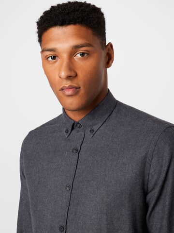 Kronstadt Regular fit Button Up Shirt 'Johan' in Black