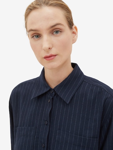 TOM TAILOR Bluse in Blau