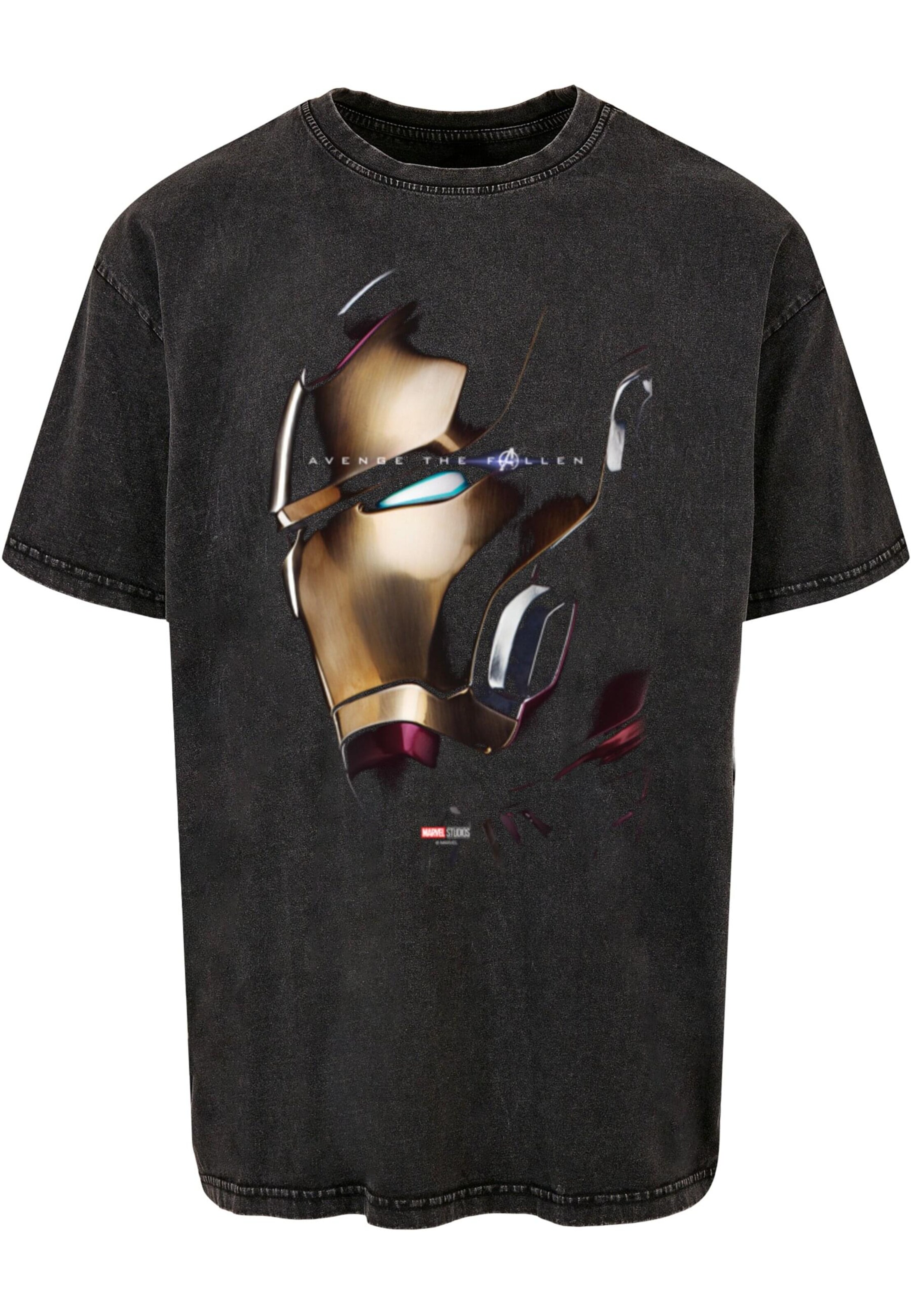 ABSOLUTE CULT Shirt 'Avengers Endgame - Avenge The Fallen Iron Man' in Grey: front