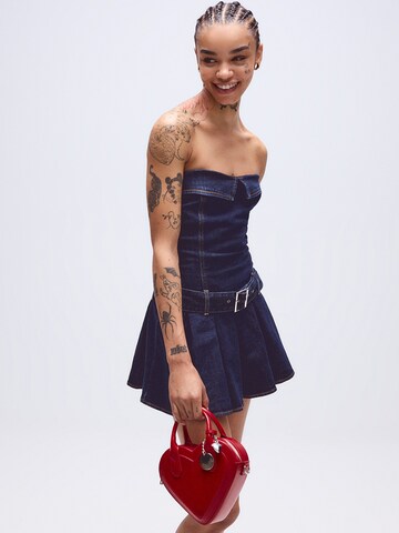 Bershka Dress in Blue: front