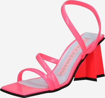 Sandalo con cinturino di Chiara Ferragni in rosa: frontale