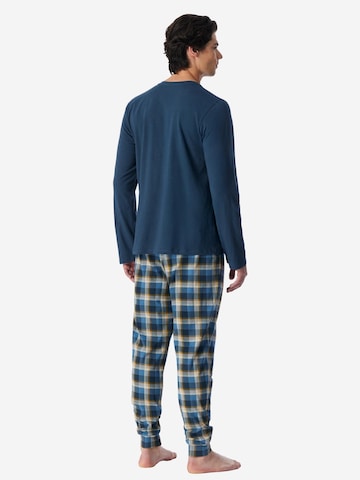 SCHIESSER Pyjama lang 'Casual Essentials'‌ in Blau