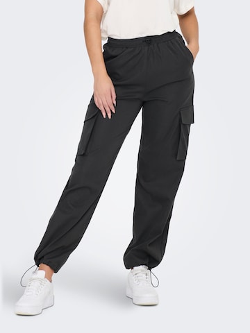 Wide Leg Pantalon cargo 'Cashi' ONLY en gris : devant